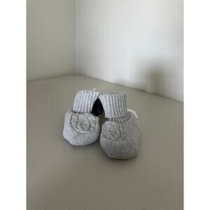 Janie & Jack Newborn Infant Baby Gray Cable Knit Sweater Booties NB 0 Months NWT